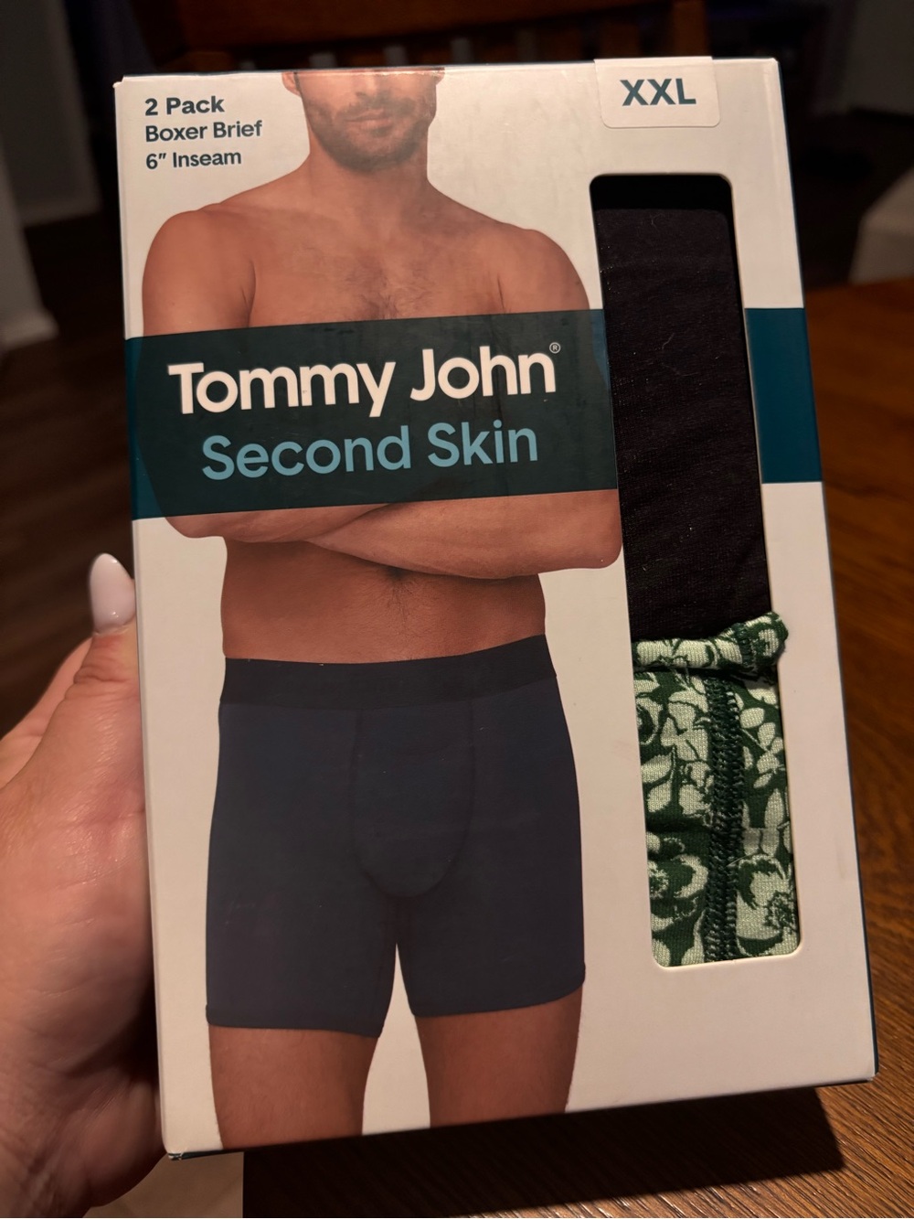 Tommy John Second Skin Men's Boxer Briefs - Black & Green (2-Pack) XXL